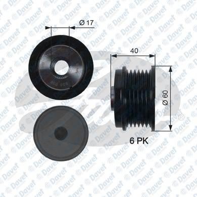 GATES OAP7154 Alternator Kasnagi (39.2mm) Cmax Fiesta Vi Focus Iii Kuga Ii Transit Connect Courier 1.5 1.6 2.0tdci